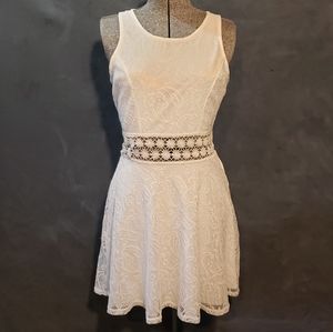 BAILEY BLUE Lace Eyelet White Dress